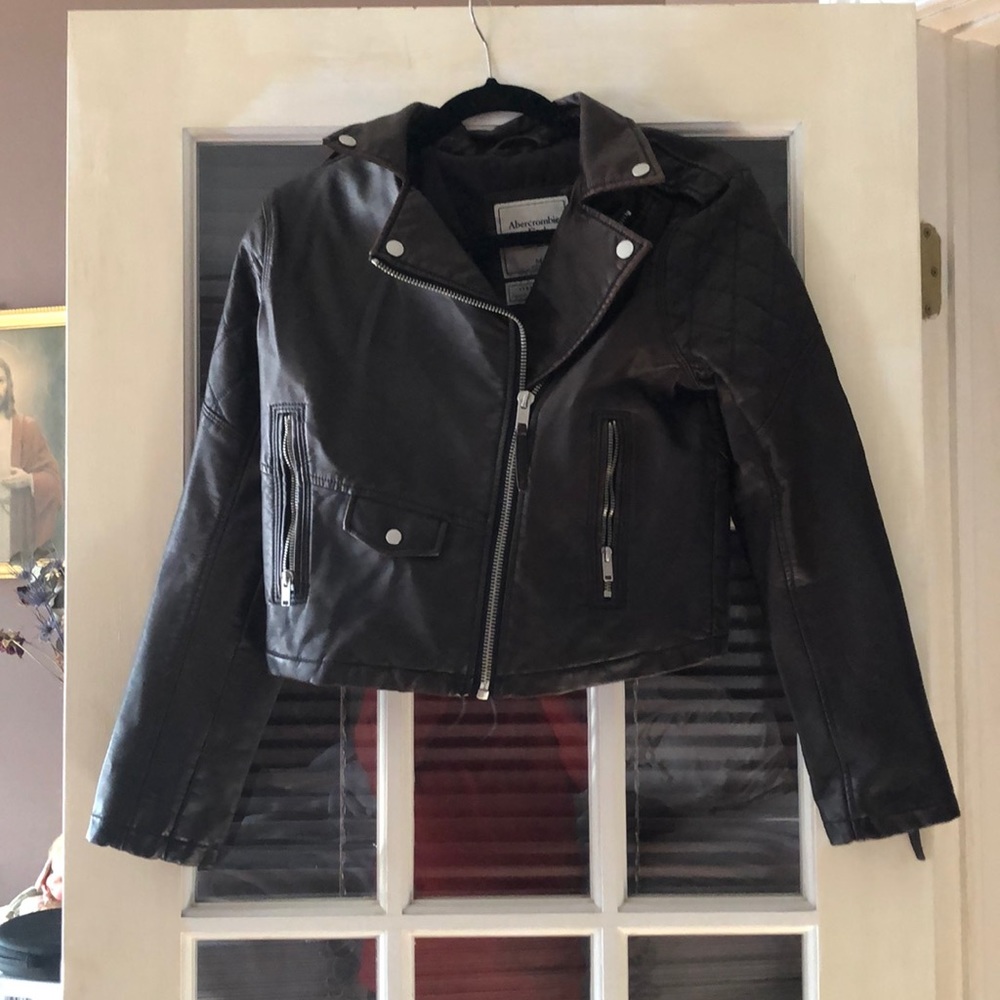 Abercrombie & Fitch Deep Burgundy Bomber Jacket -Size M - Picture 1 of 9